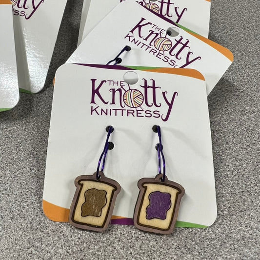 Peanut Butter & Jelly Stitch Markers