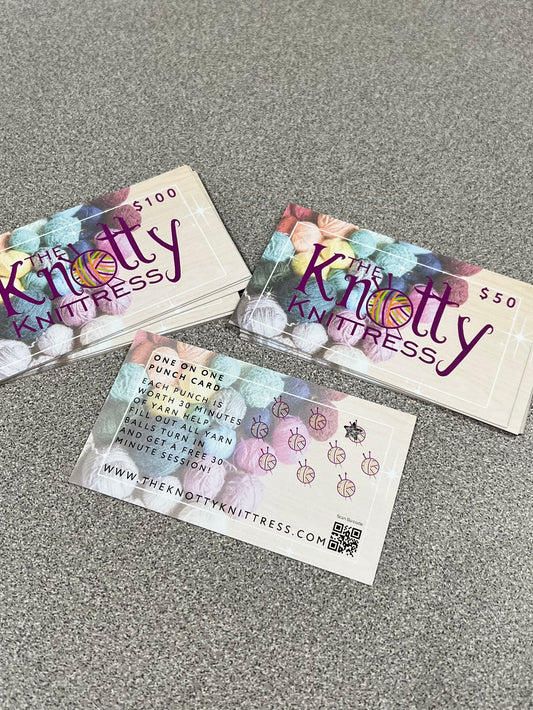 Yarn Help Punch Card