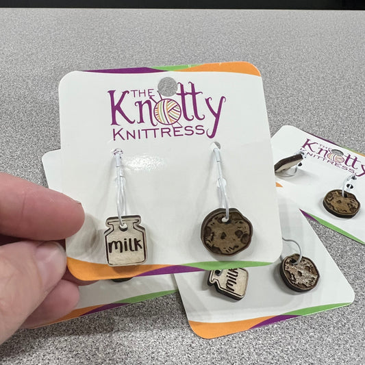 Milk & Cookies Stitch Markers