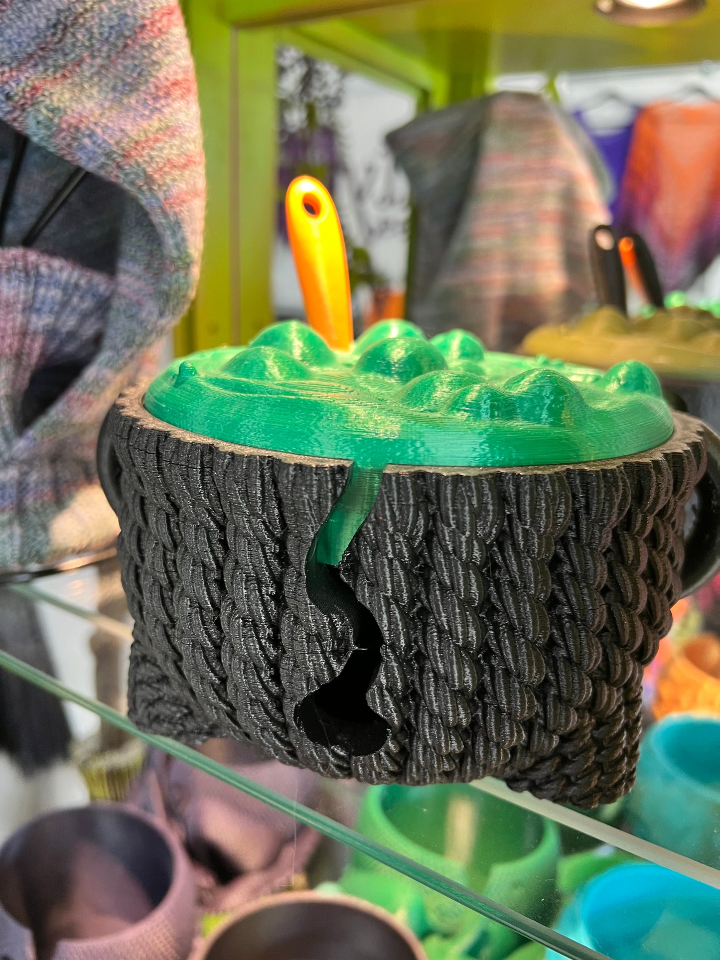 Cauldron Yarn Bowl with Lid