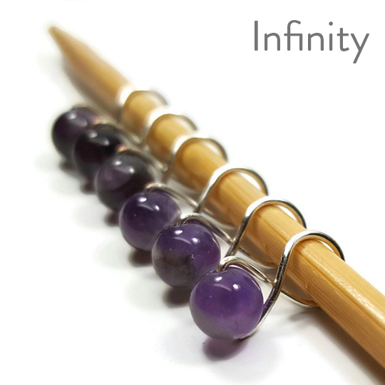Amethyst Knitting or Crochet Stitch Markers