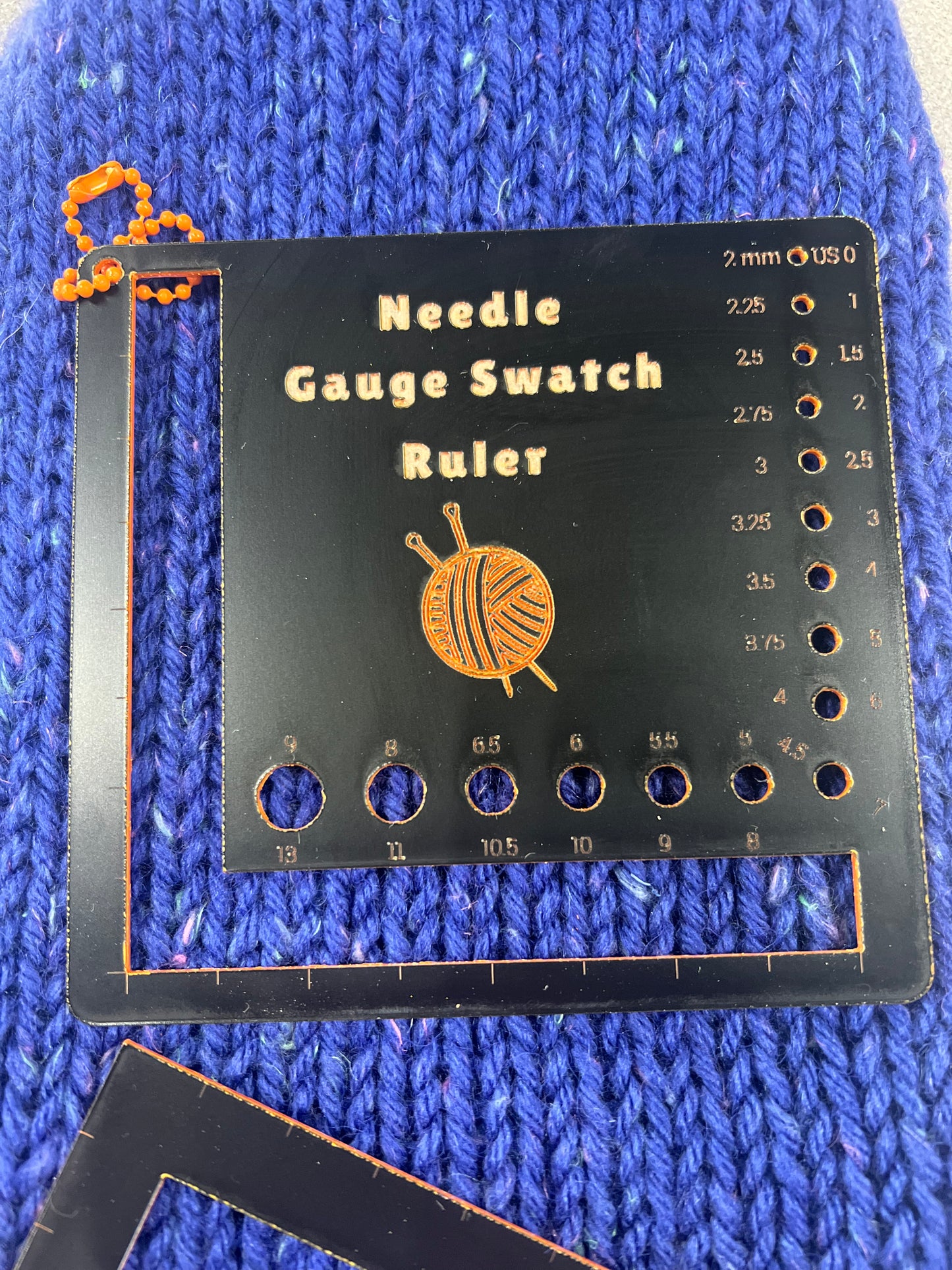 Needle Gauge Swatch Ruler