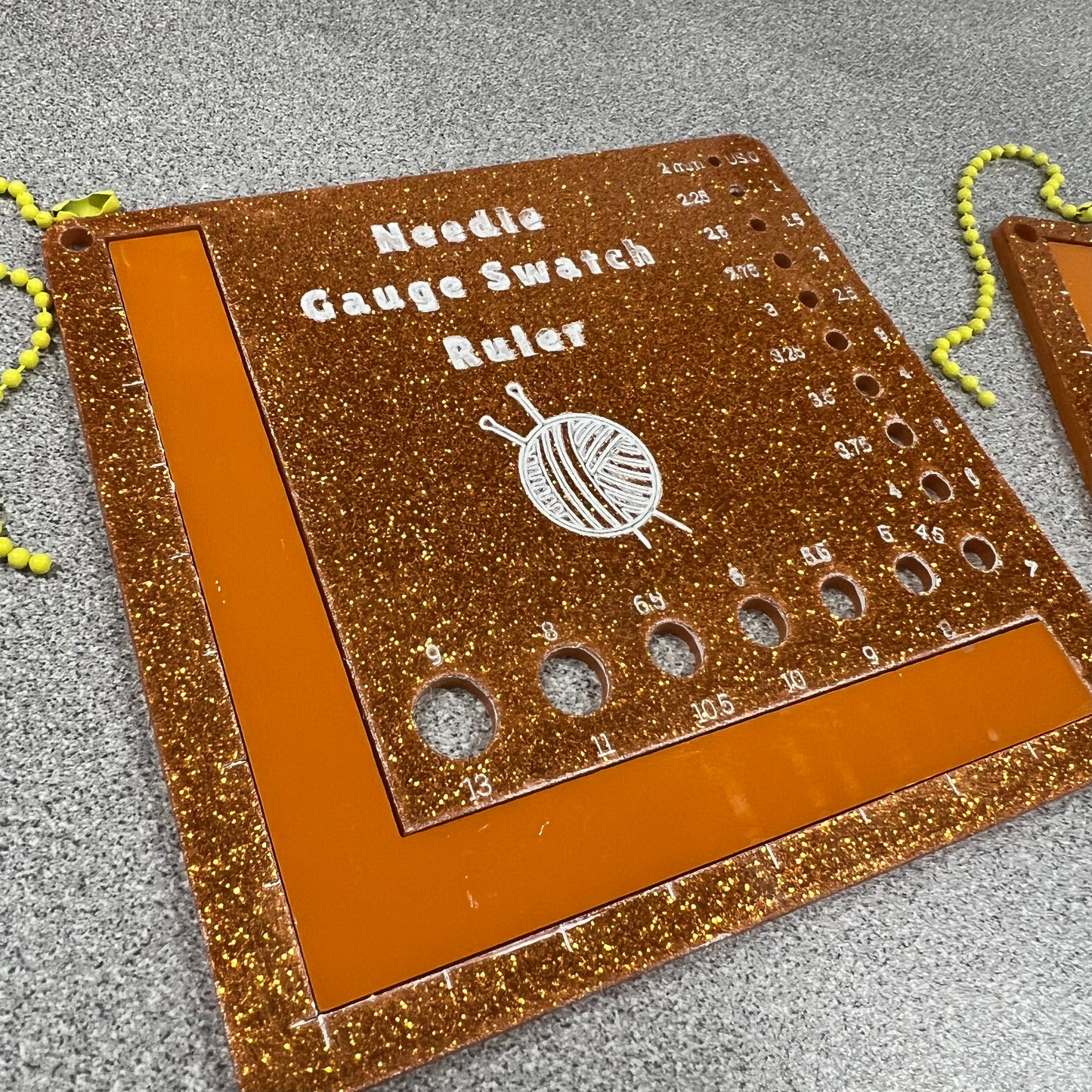 Needle Gauge Swatch Ruler