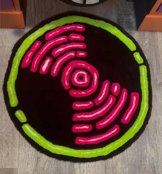 Neon Record Rug