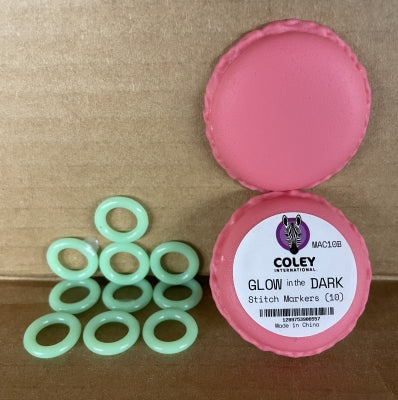 Glow in the Dark Stitch Markers Macaron