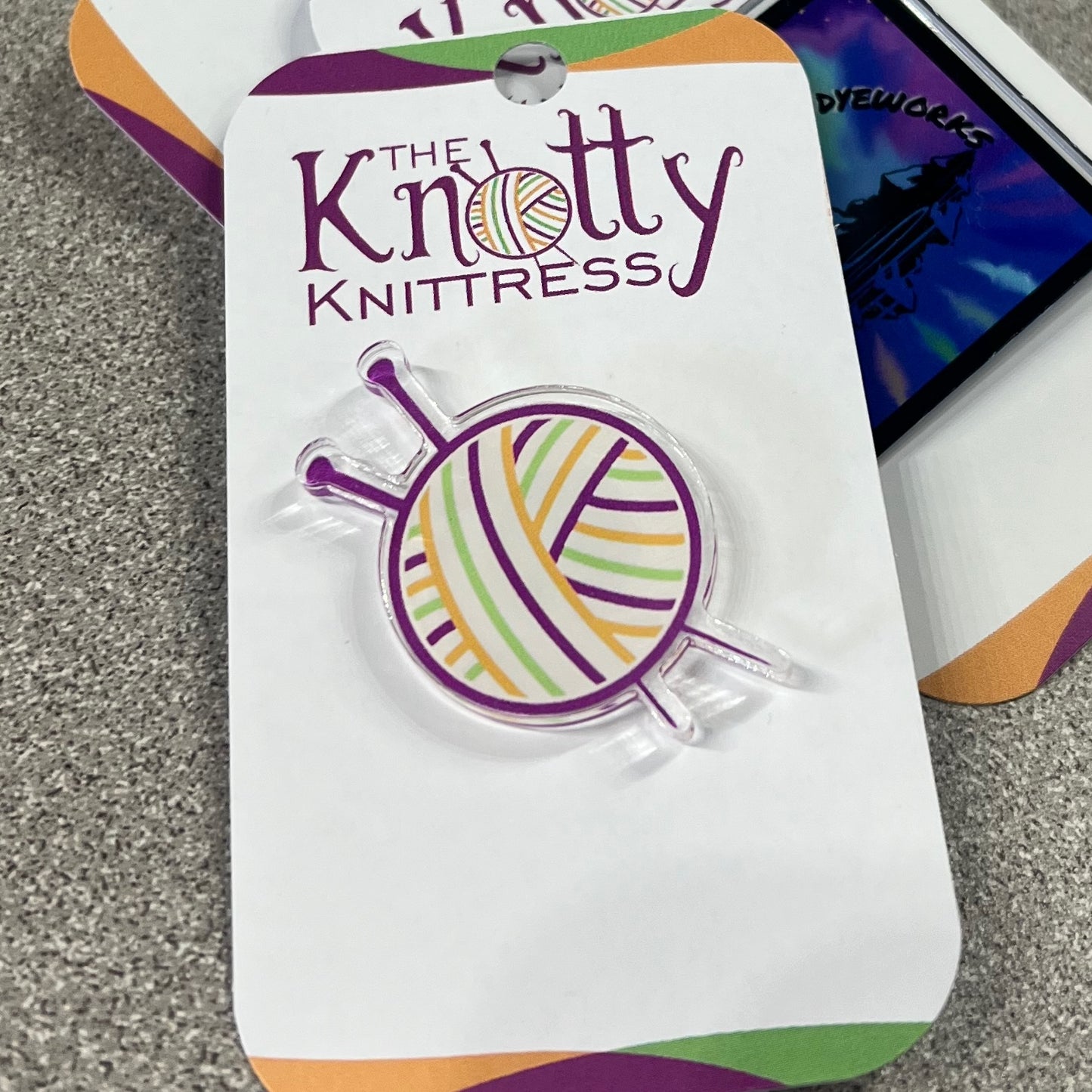 The Knotty Knittress Yarn Ball Pin