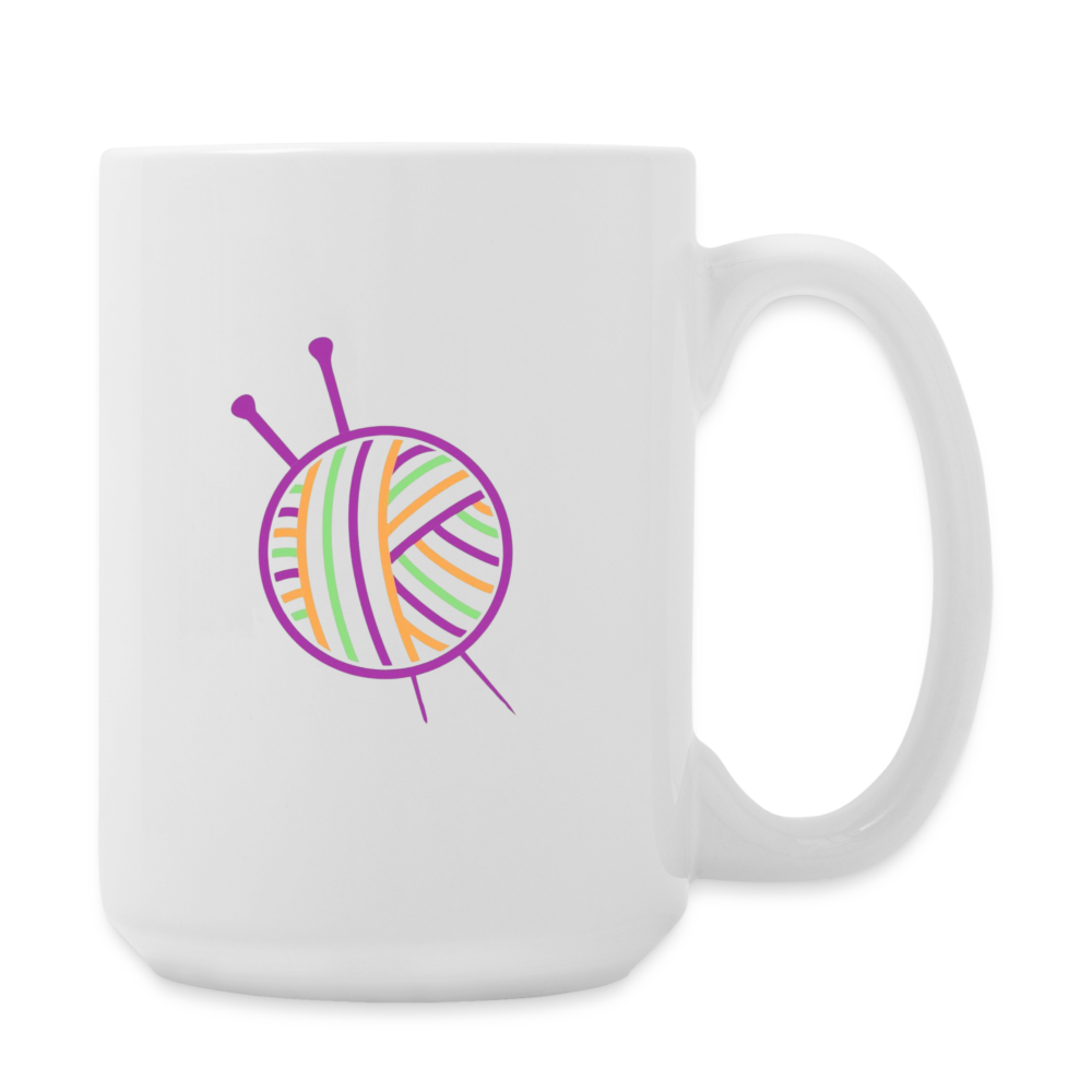 Yarn Ball Coffee/Tea Mug 15 oz - white