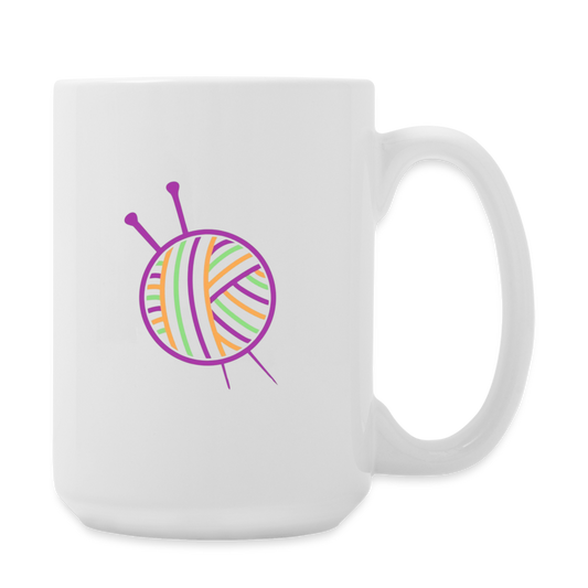 Yarn Ball Coffee/Tea Mug 15 oz - white