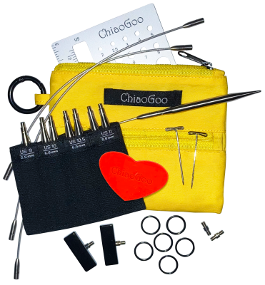 ChiaoGoo Shorties Twist Interchangeable Set 9-11 Yellow