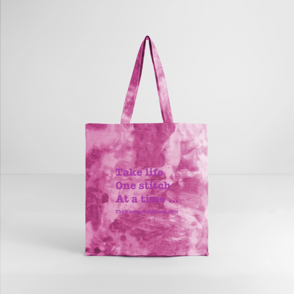 Tie Dye Tote Bag - pink lady