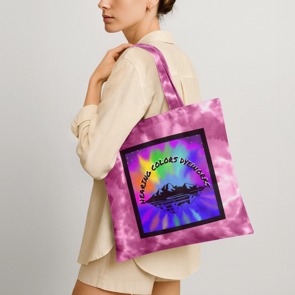 Tie Dye Tote Bag - pink lady
