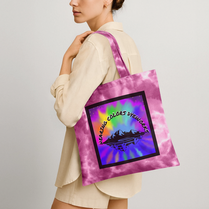 Tie Dye Tote Bag - pink lady