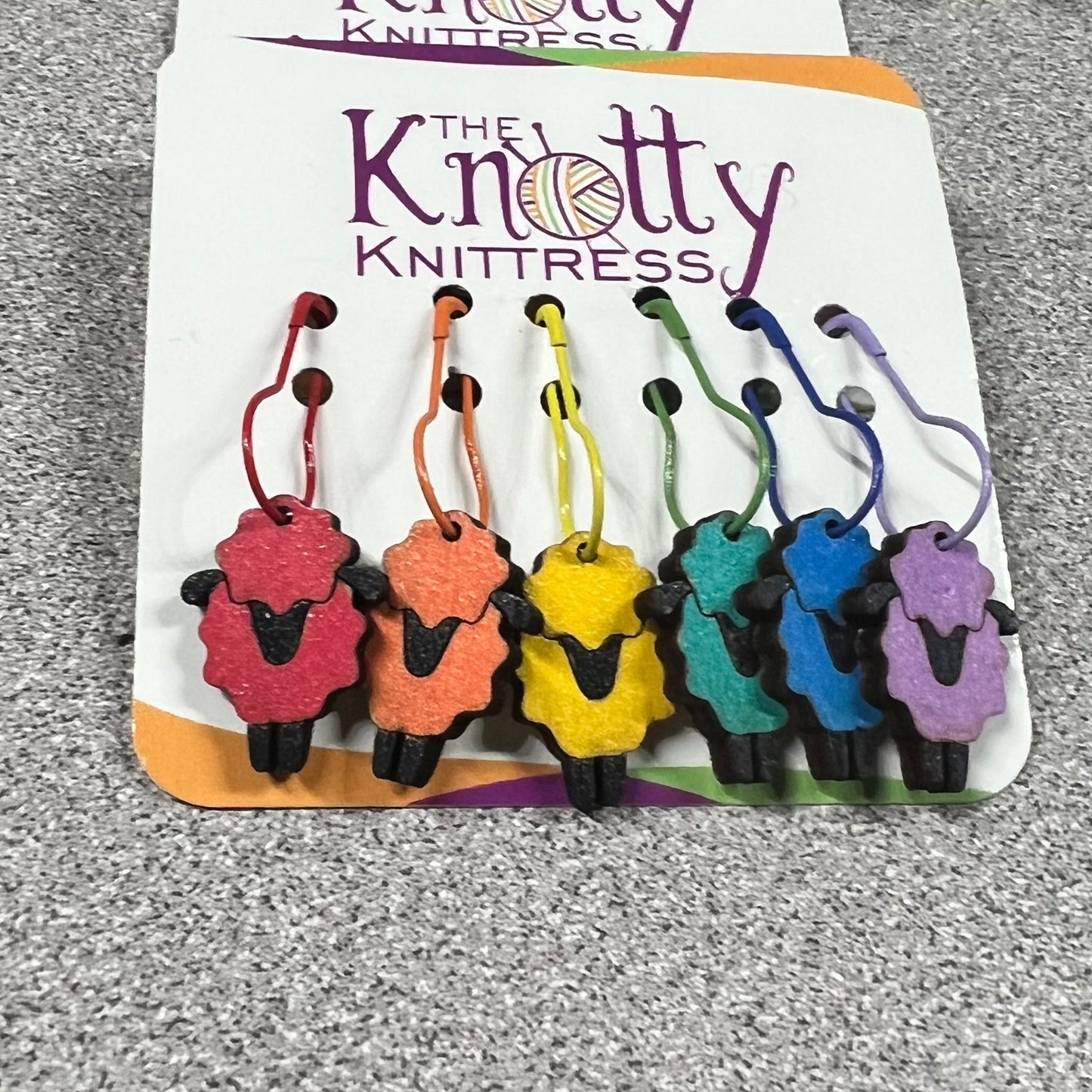 Rainbow Flock Sheep Stitch Markers