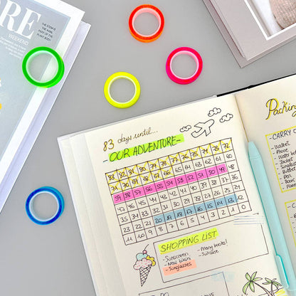 Wrapables Transparent Fluorescent Neon Removable Highlighter