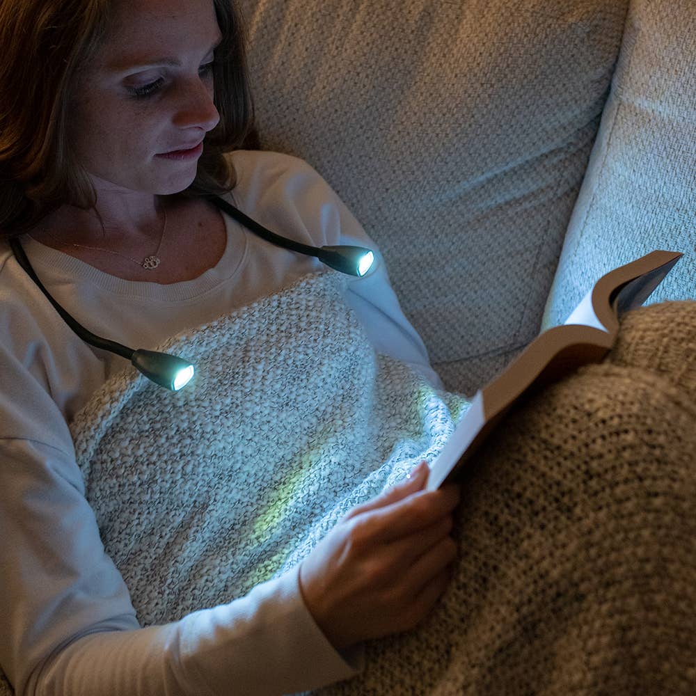 Dual Headed LED Adjustable Gooseneck Light; Crafts & Reading