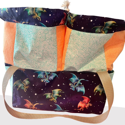 Double Bag Drawstring Tote