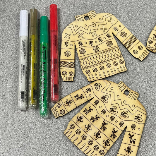 DIY Sweater Ornaments Set
