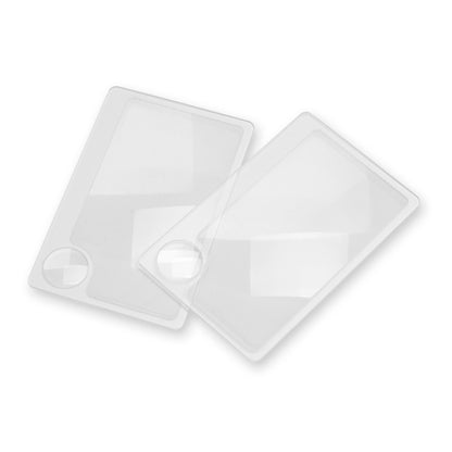 Twin Pack 2.5x Credit Card Size Magnifier With 6x Spot Lens