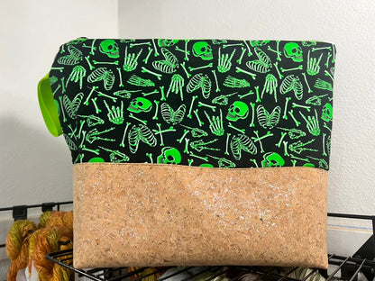 Cork Bottom Sweater Project Bag with Handle