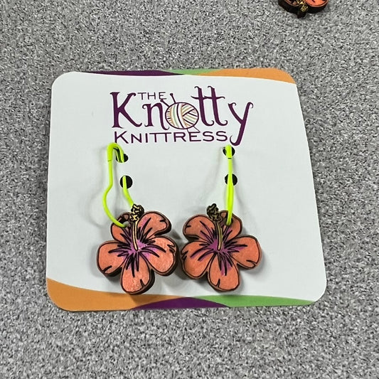 Hibiscus Flowers Stitch Markers