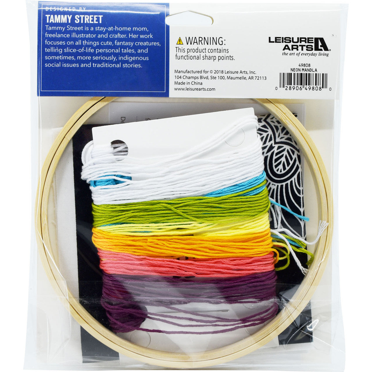 Mini Maker: Stitchery Kit Neon Mandala