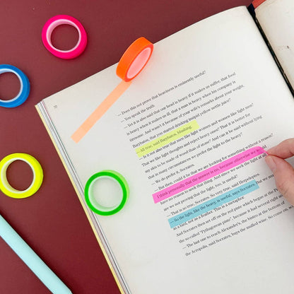 Wrapables Transparent Fluorescent Neon Removable Highlighter