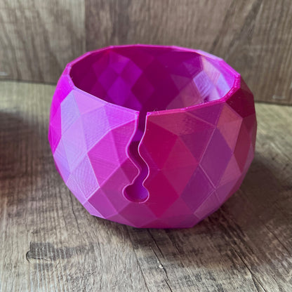 Yarn bowl, Knitting / Crochet Bowl, Eggplant purple, Ceramic Yarn holder,  Portable Petite Small bowl by BlueRoomPottery
