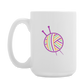 Yarn Ball Coffee/Tea Mug 15 oz - white