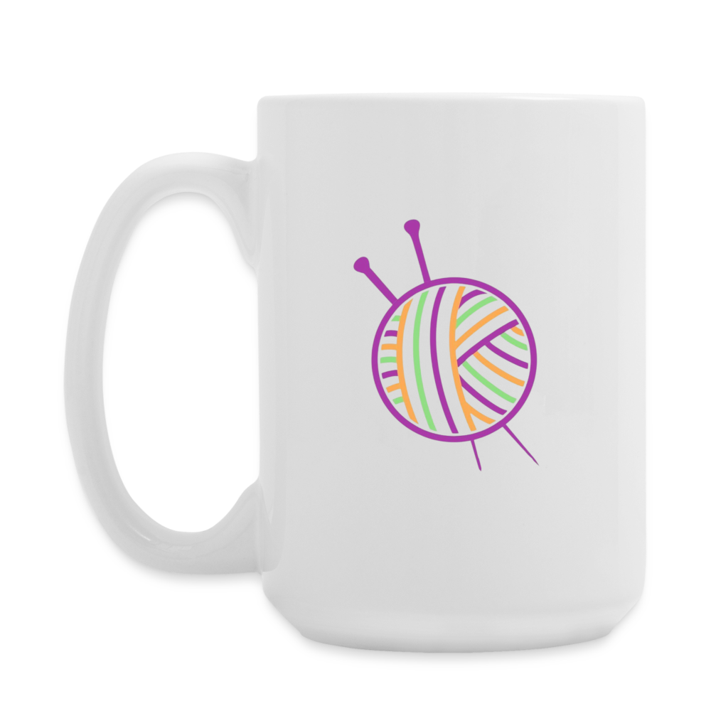 Yarn Ball Coffee/Tea Mug 15 oz - white