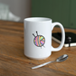 Rainbow Yarn Ball Coffee/Tea Mug 15 oz - white