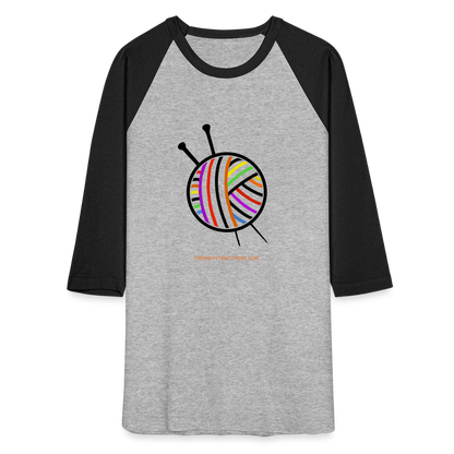 Rainbow Yarn Ball Raglan T-Shirt - heather gray/black