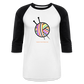 Rainbow Yarn Ball Raglan T-Shirt - white/black