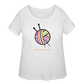 Rainbow Yarn Ball Women’s Curvy T-Shirt - white