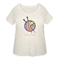 Rainbow Yarn Ball Women’s Curvy T-Shirt - heather oatmeal