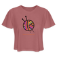 Rainbow Yarn Ball Women's Cropped T-Shirt - mauve