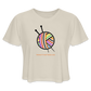 Rainbow Yarn Ball Women's Cropped T-Shirt - dust