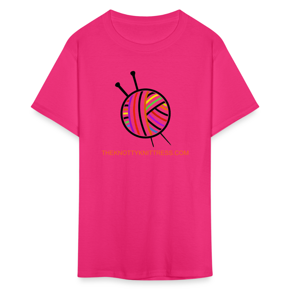 Rainbow Yarn Ball Unisex Classic T-Shirt - fuchsia