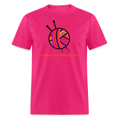 Rainbow Yarn Ball Unisex Classic T-Shirt - fuchsia