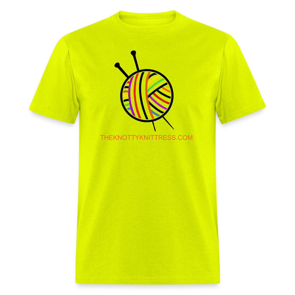 Rainbow Yarn Ball Unisex Classic T-Shirt - safety green