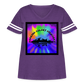 Hearing Colors Dyeworks Women's Curvy Vintage Sport T-Shirt - vintage purple/white