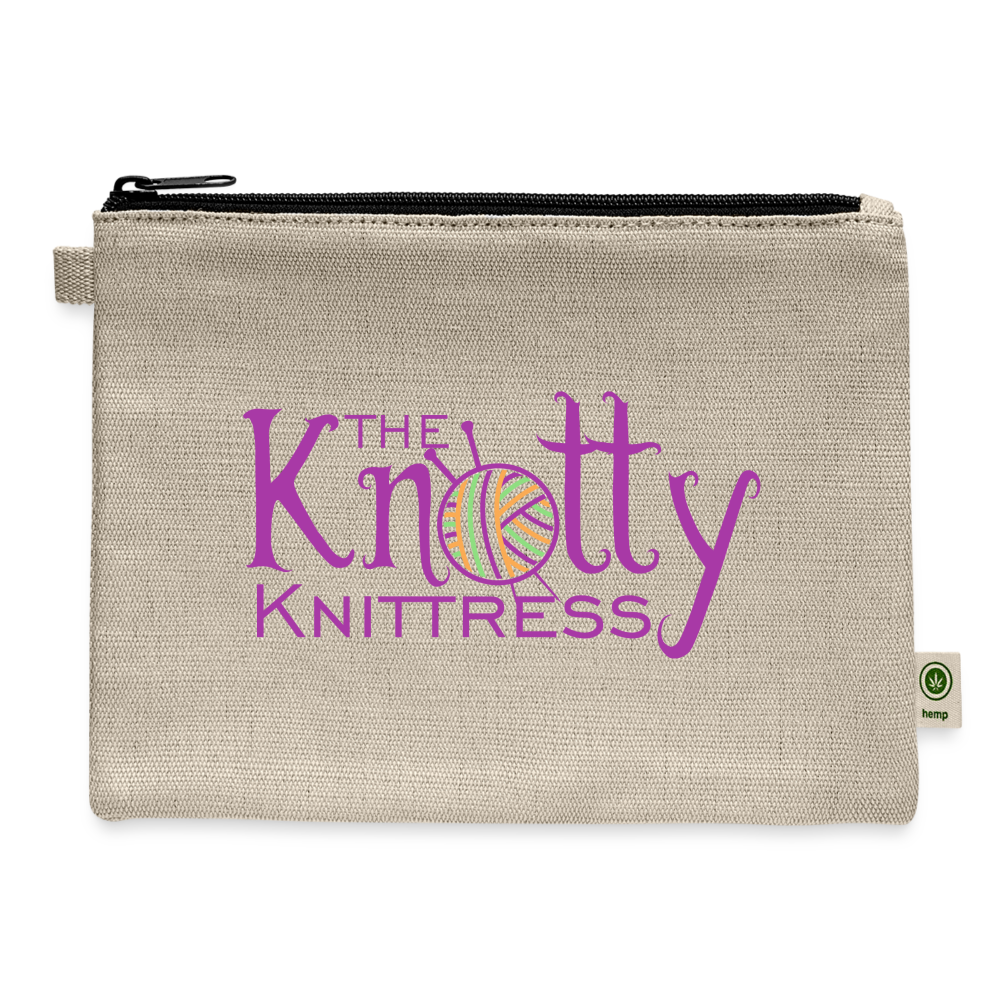 The Knotty Knittress Carry All Pouch - natural