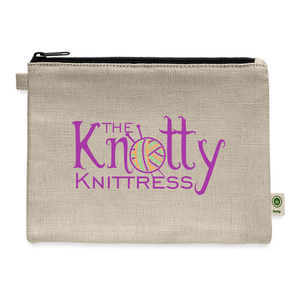 The Knotty Knittress Carry All Pouch - natural