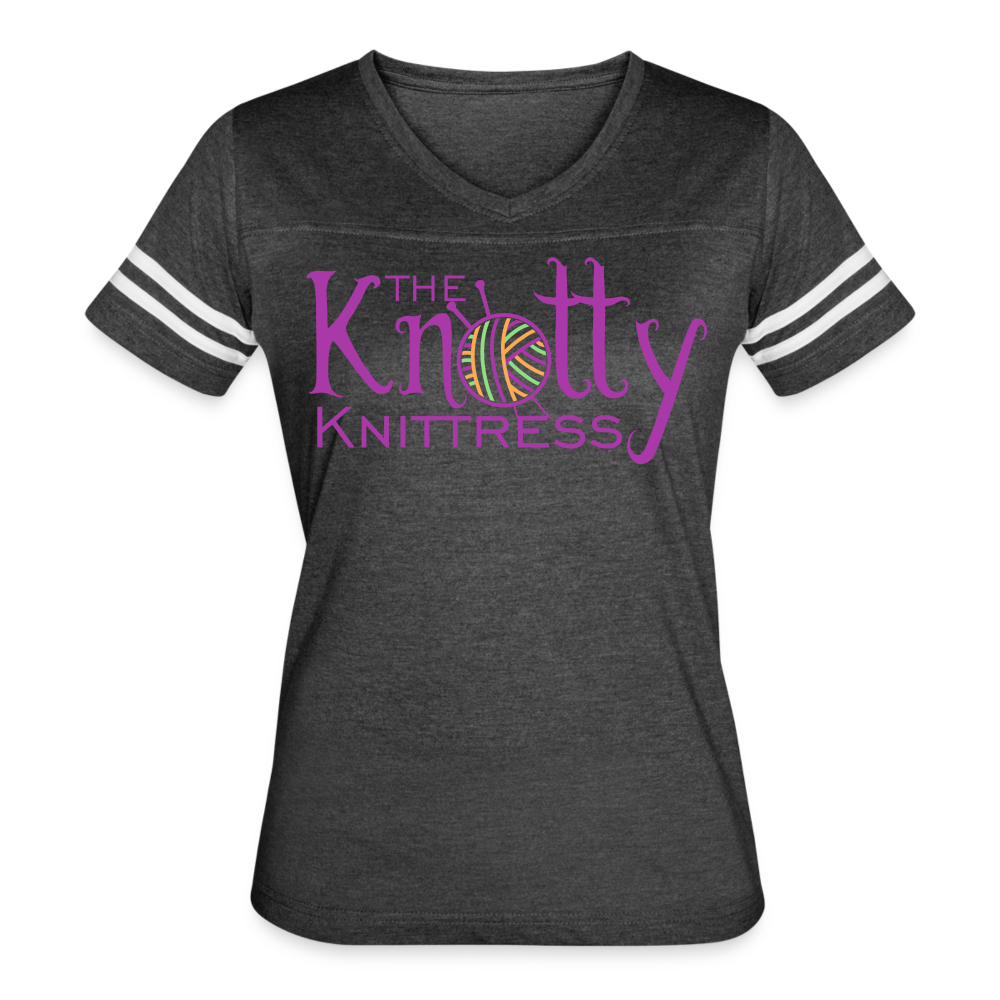 The Knotty Knittress Women’s Vintage Sport T-Shirt - vintage smoke/white
