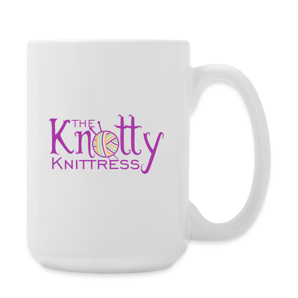 The Knotty Knittress Coffee/Tea Mug 15 oz - white