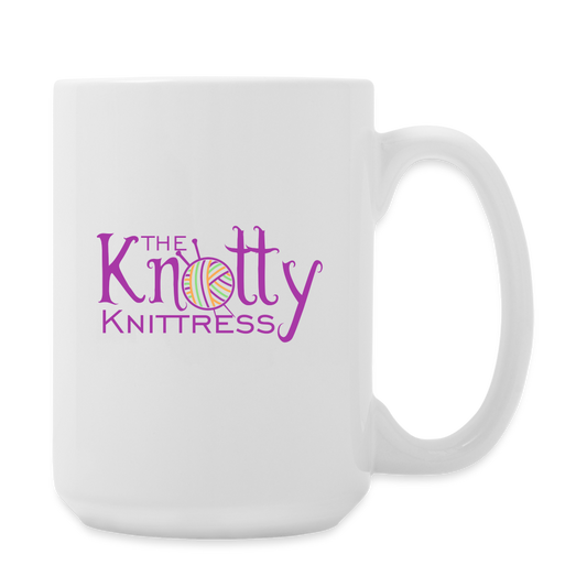 The Knotty Knittress Coffee/Tea Mug 15 oz - white
